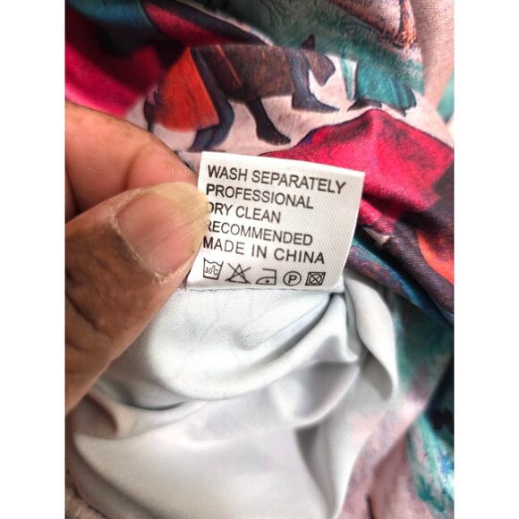 Button-Up Grama Core Plus Size Long-Sleeve Dress Country Winter Scene Print Ple - Picture 8 of 12